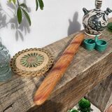 Vintage baguette bread knife - resin and stainless steel bread - kitchen utensil