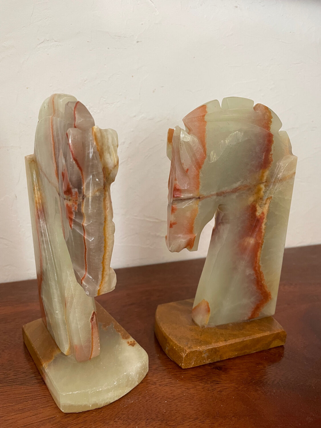 Pair of vintage onyx bookends