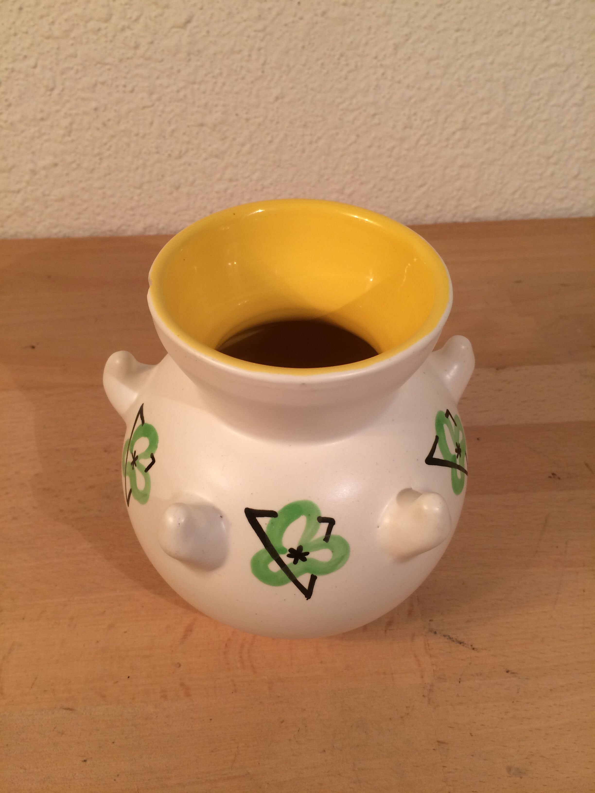 Horned vase André Baud, ceramics of Vallauris