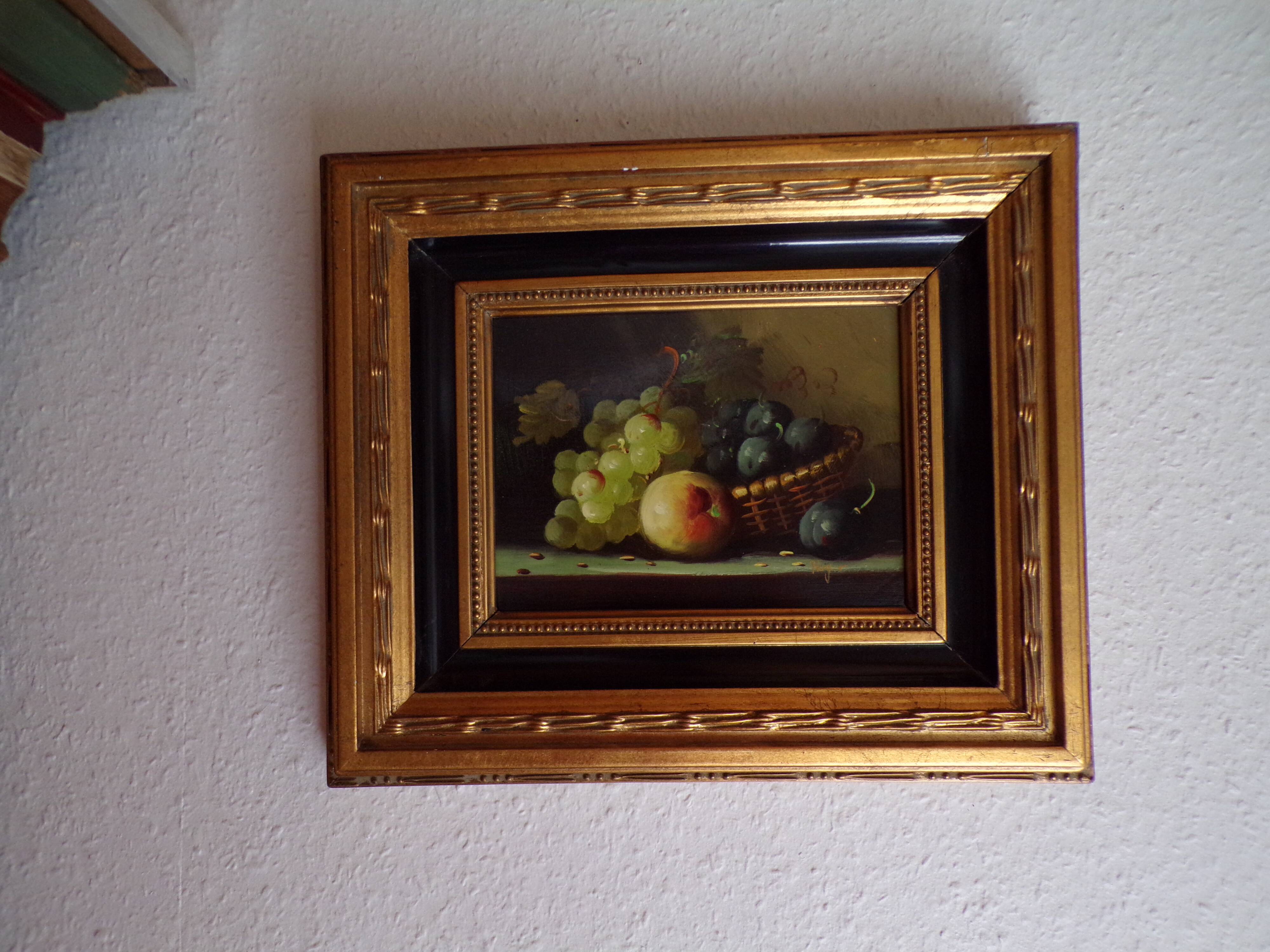 Still life on panel signed Huyet