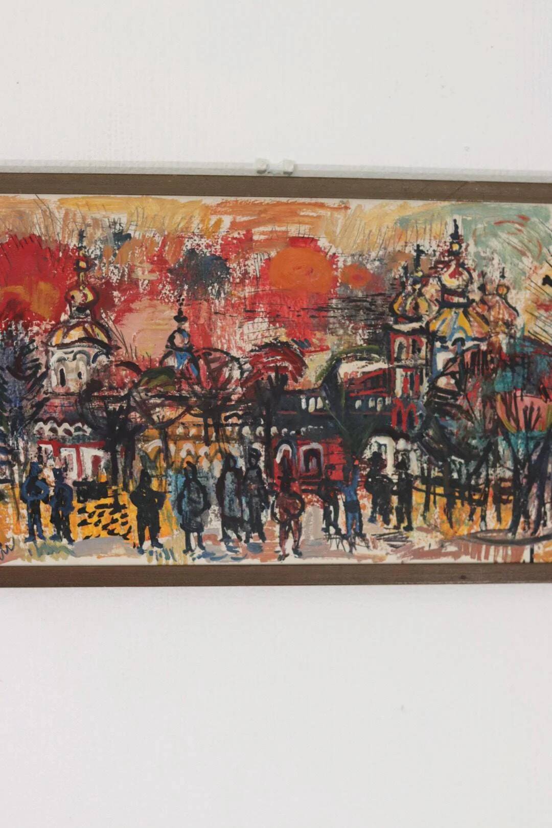 Huile sur panneau suédoise « De Leningrad » de Sven Olsson