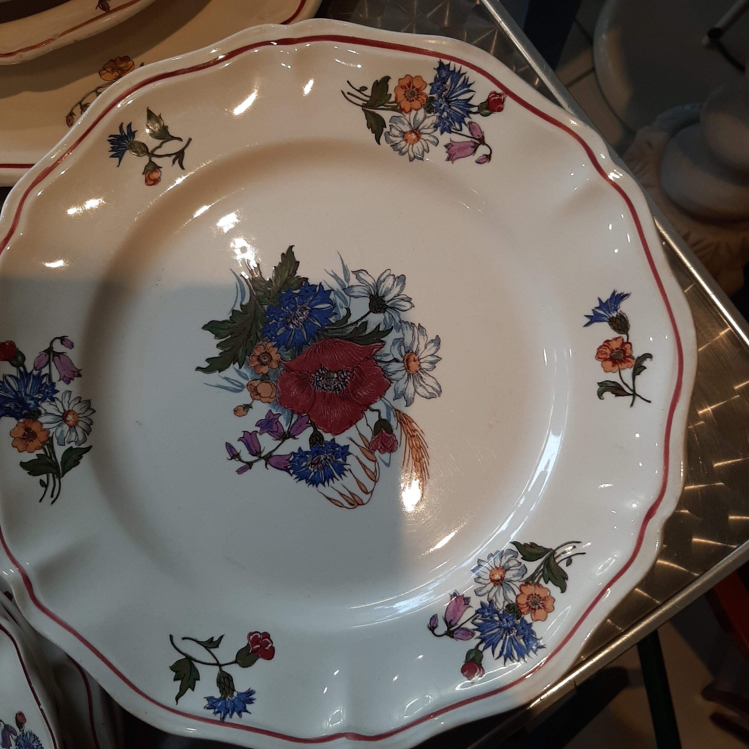Lot of tableware Sarreguemines Areste
