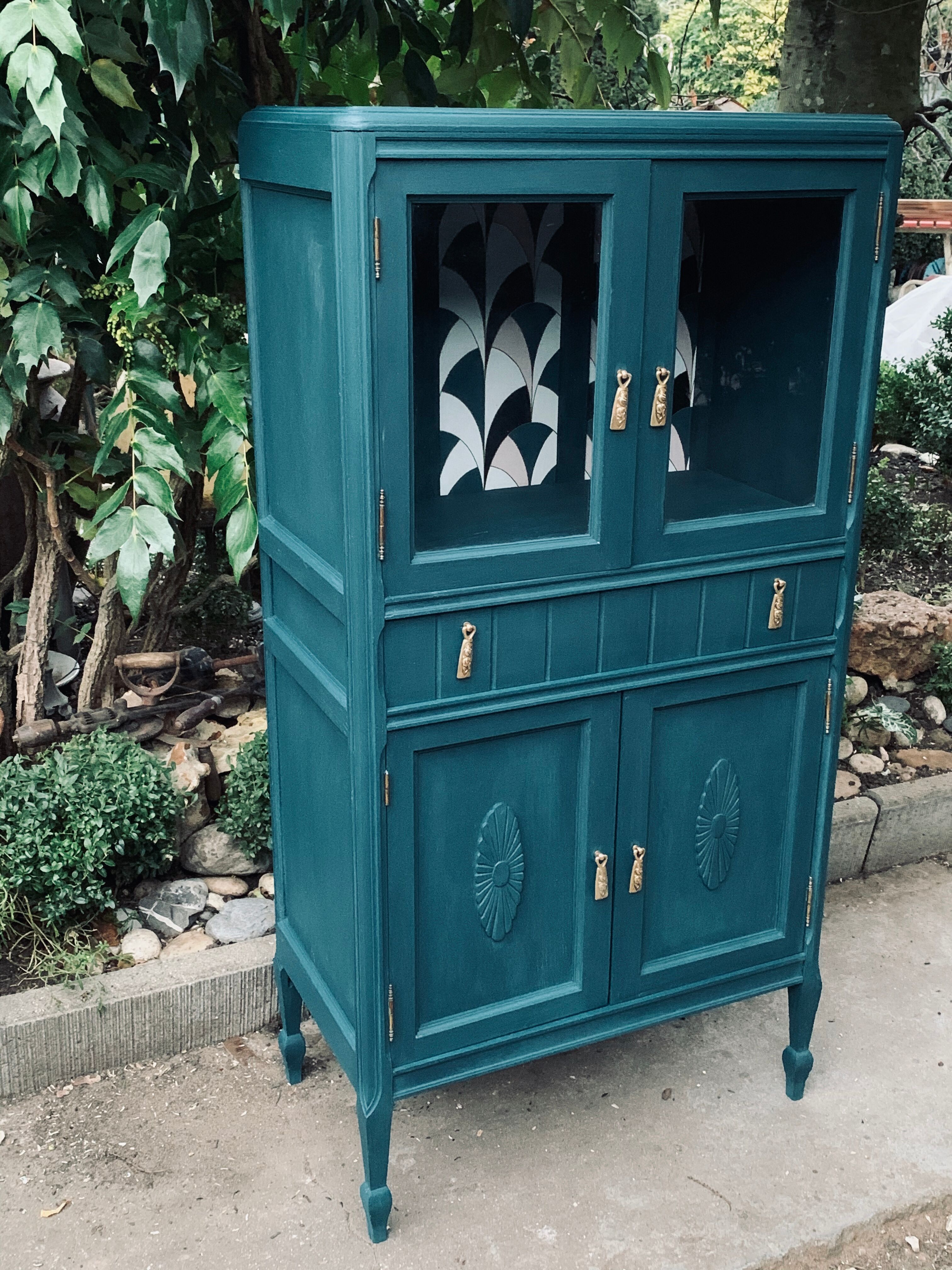 Art deco glass buffet