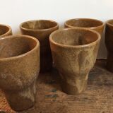 6 mugs in stoneware