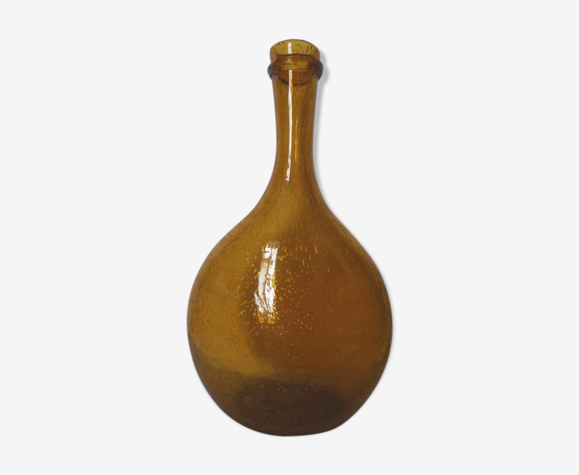 Bouteille aplatie verre bullé
