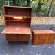 Vintage Scandinavian oak secretary desk, 1950s