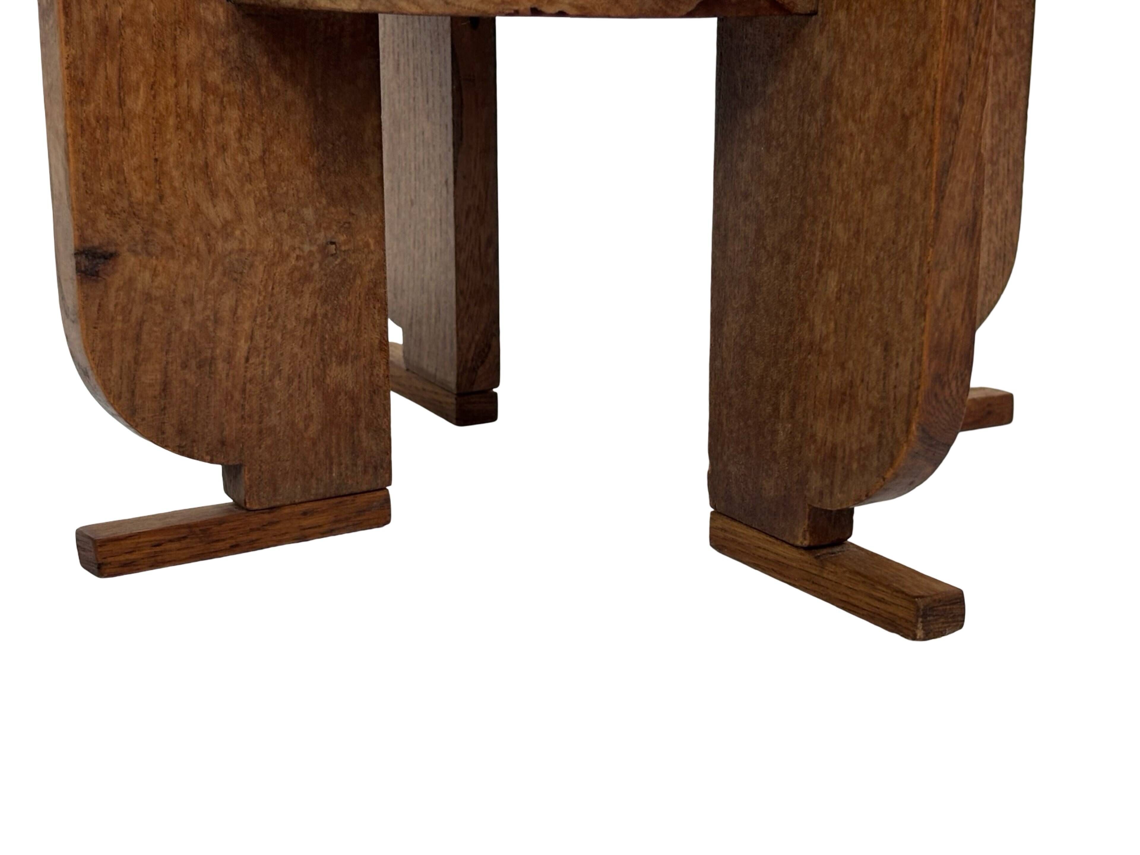 Table d'appoint Art Déco petite en chêne design minimaliste