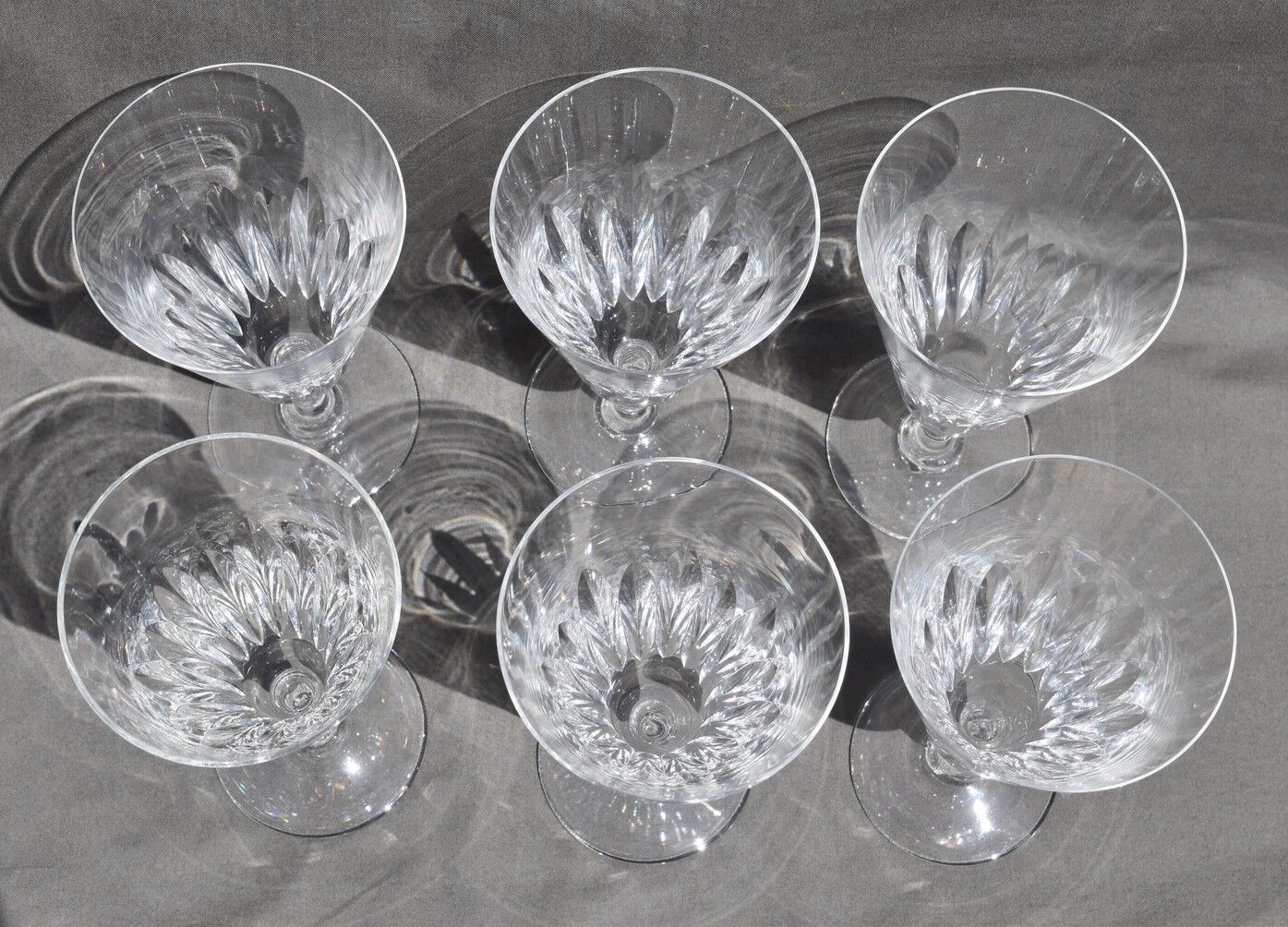 6 laccarat crystal champagne flutes model Cassino stamped