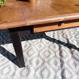 Low farmhouse table in solid oak
