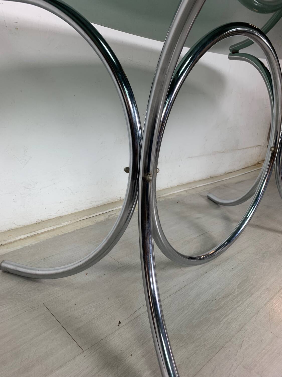 Glass steel table