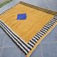 Handmade traditional natural wool rug 2/3 m