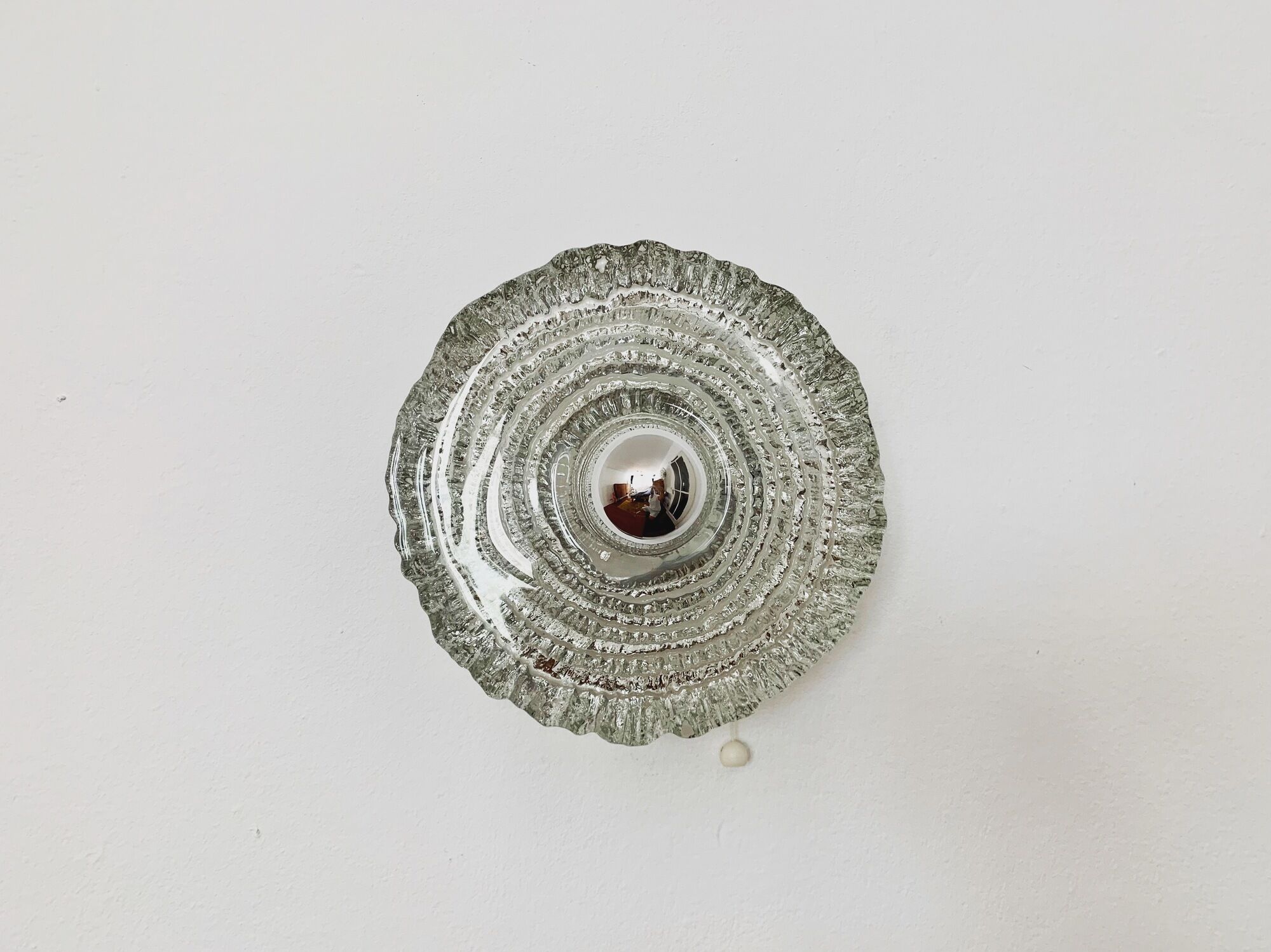 Magnificent Mid Century crystal glass wall lamp by Peill and Putzler