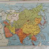 Set of 4 old puzzles with geographical themes