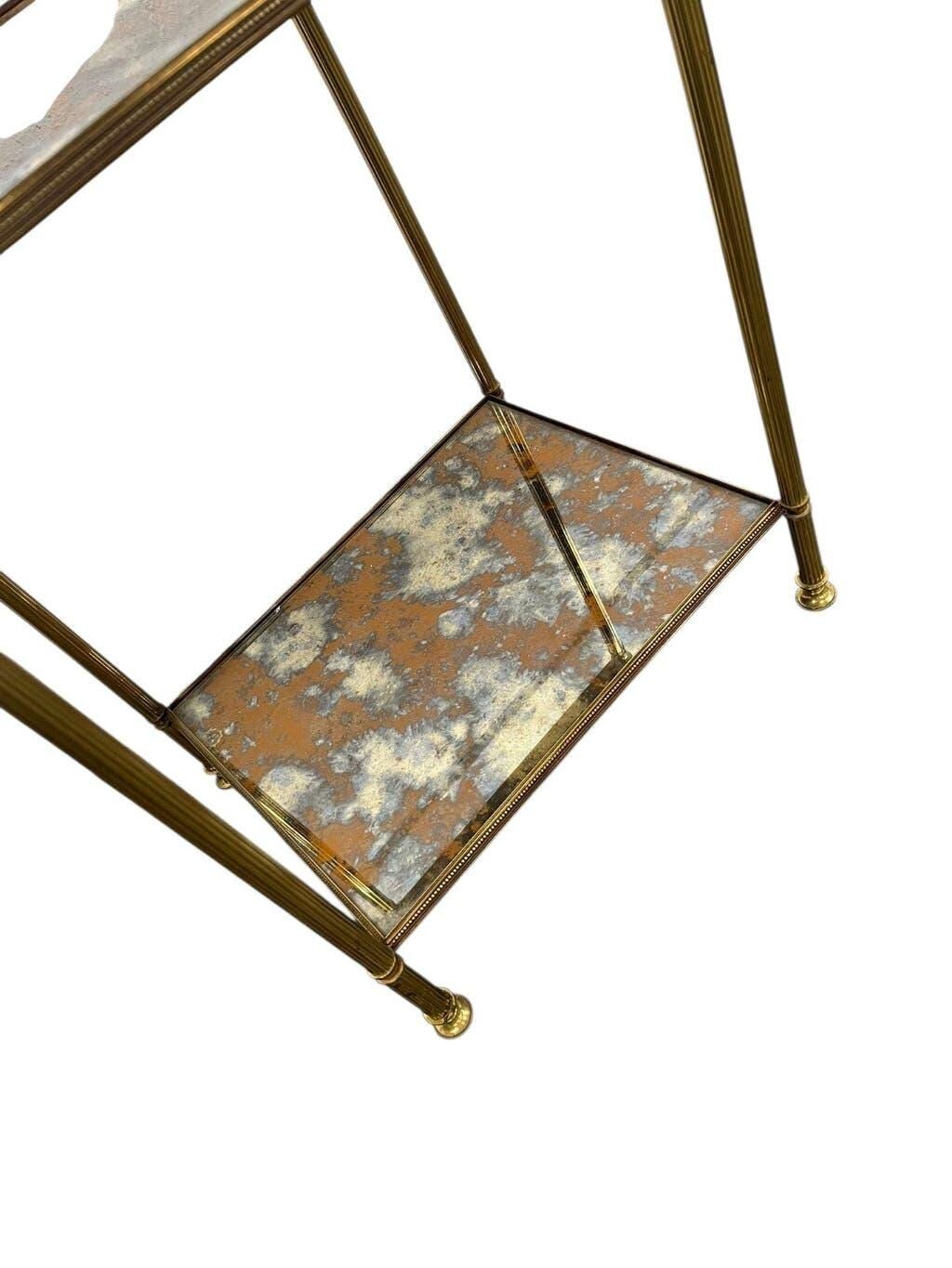 Vintage frosted glass shelf/side table/bedside table