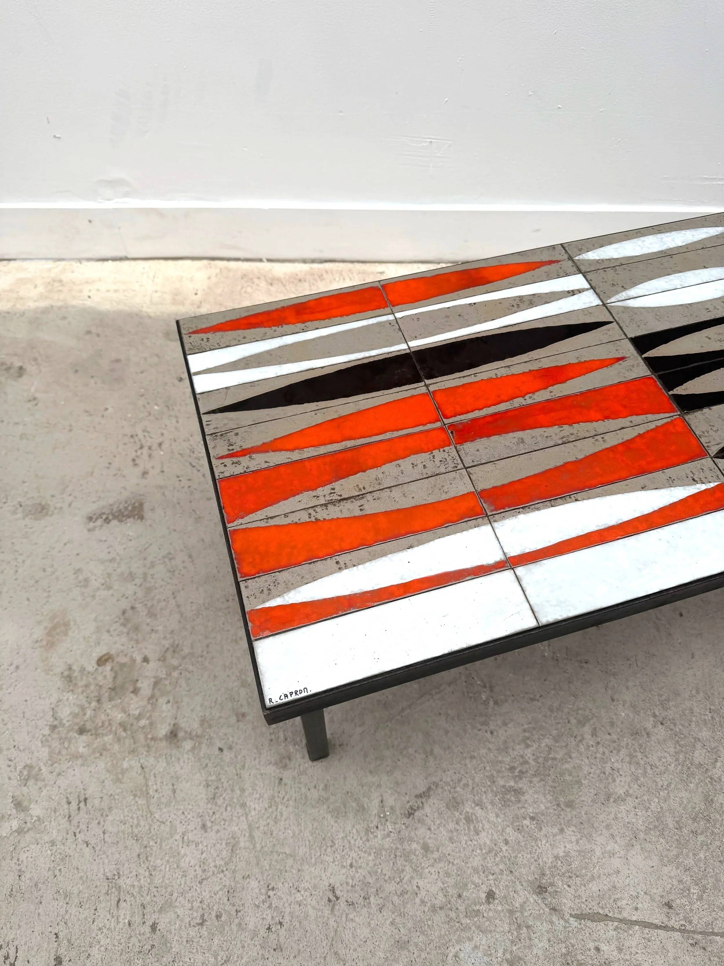 Table basse « Navette » de Roger Capron en céramique, 1950