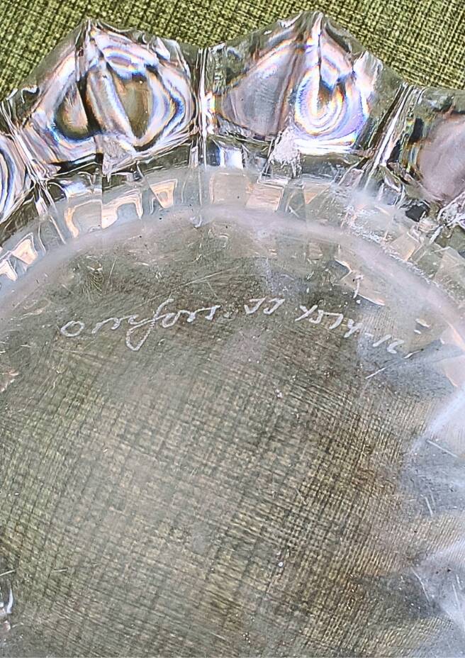 Bowl / crystal vase Orrefors by Jan Johansson — 1970s