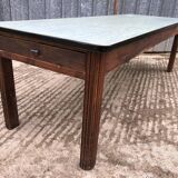 Vintage farm table from the reconstruction period in fir.