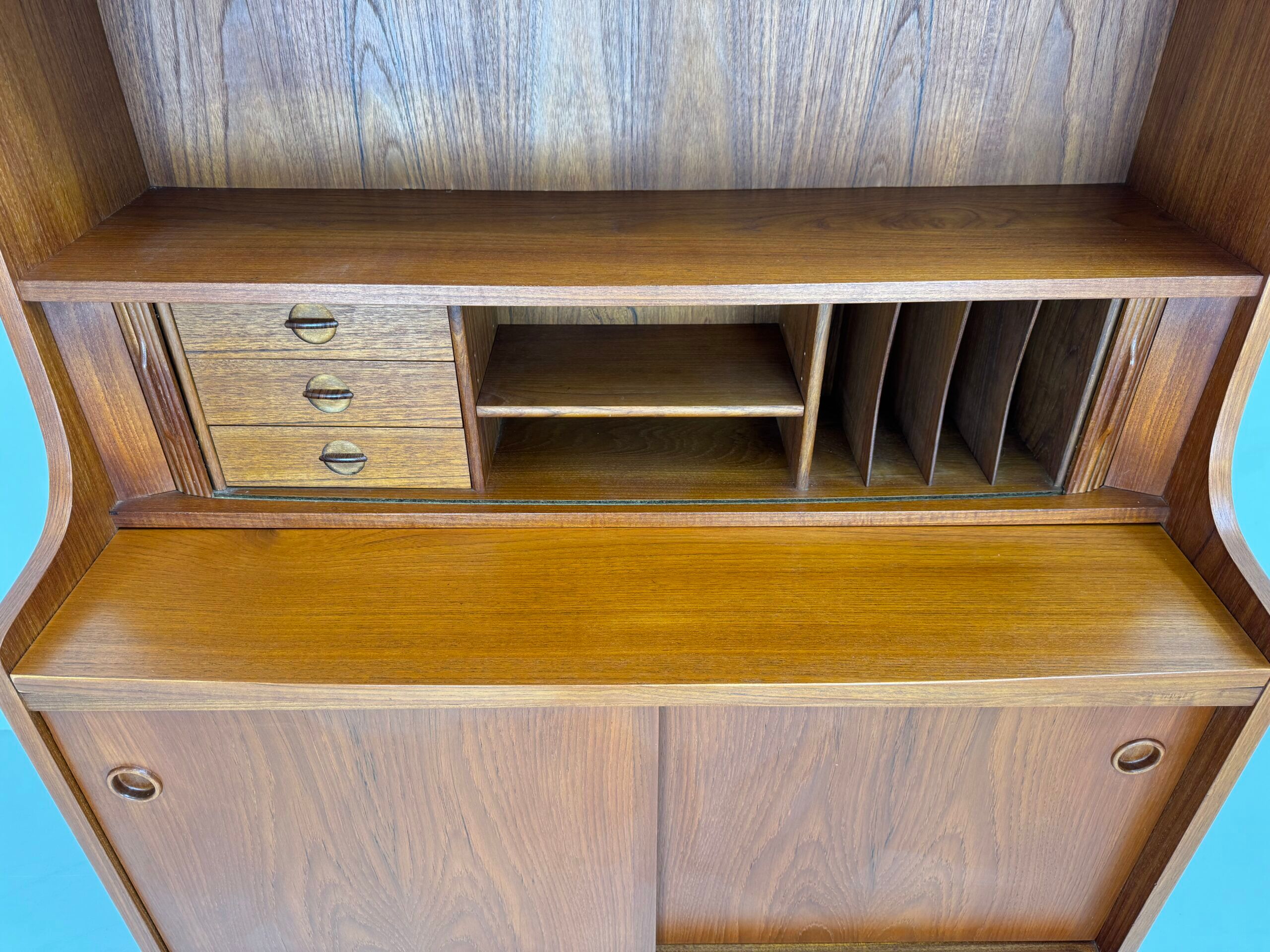 Vintage Danish bookcase / secretary Johannes Sorth