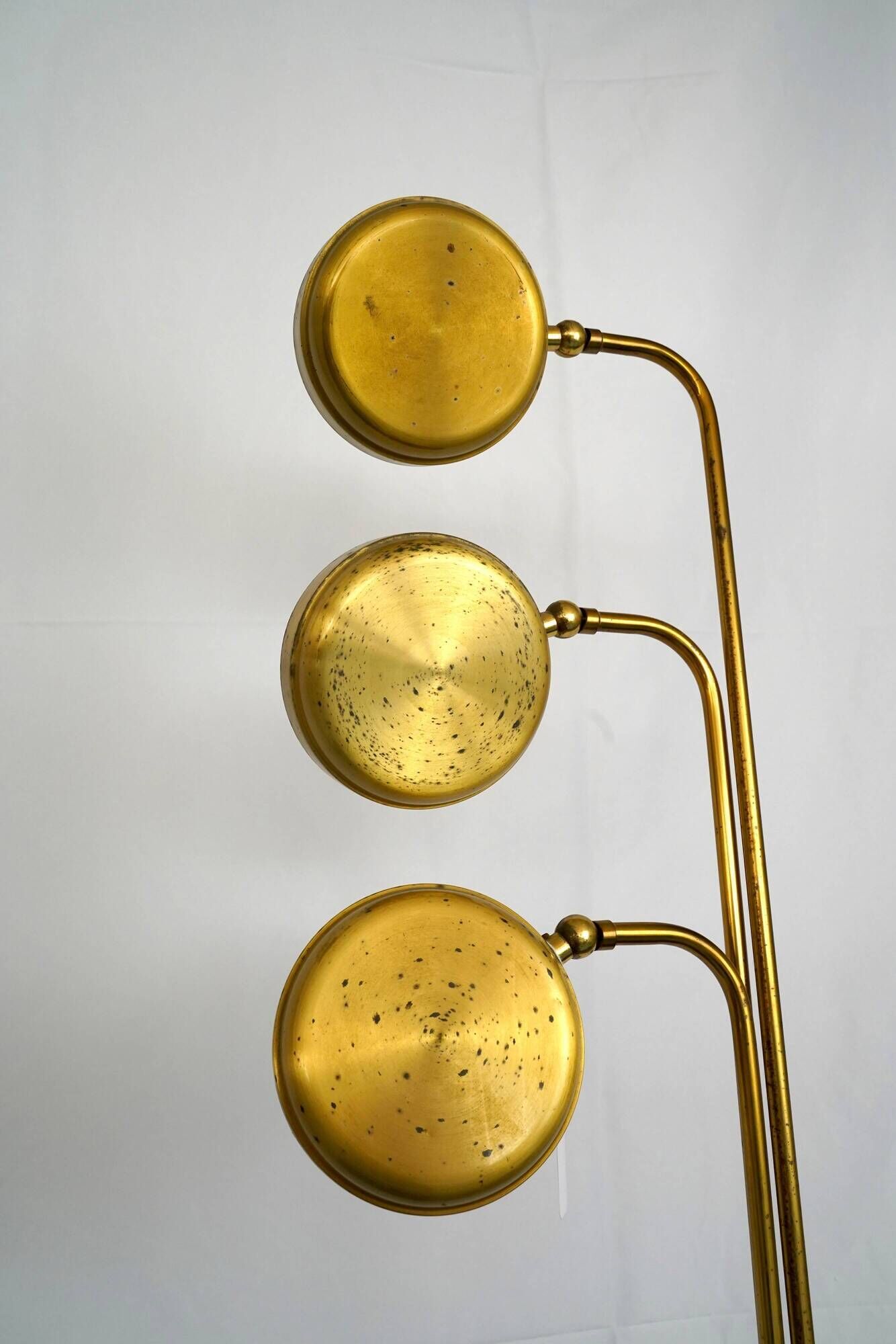 Italian vintage three arms brass floor lamp by Goffredo Reggiani