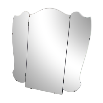 Vintage triptych dressing table mirror - Art Deco style