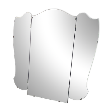 Miroir triptyque de coiffeuse vintage - Style Art Déco