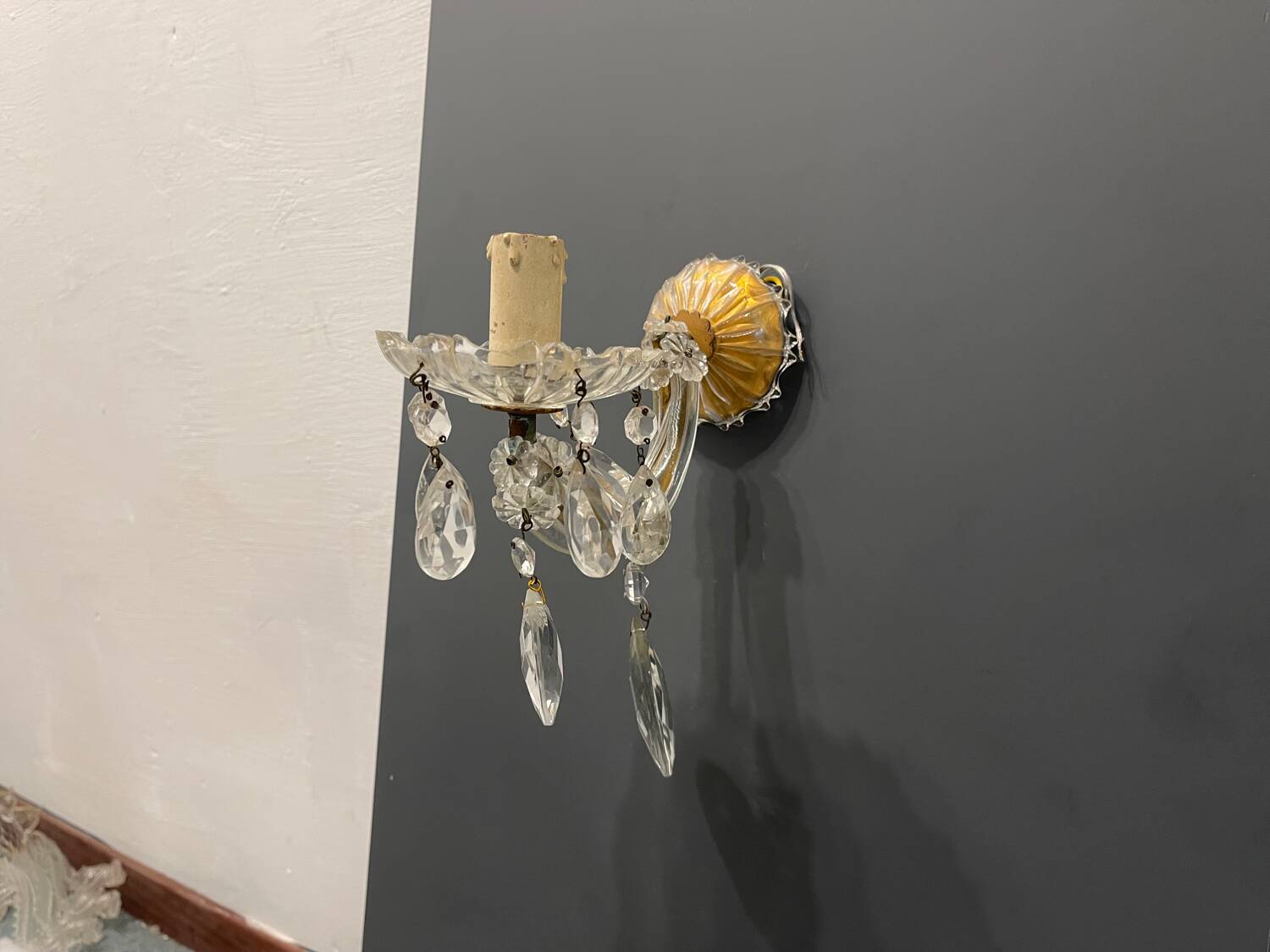 Crystal Maria Teresa Sconces Set of 3 1950’s