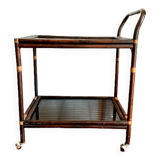Rattan and smoked glass rolling service