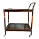 Rattan and smoked glass rolling service
