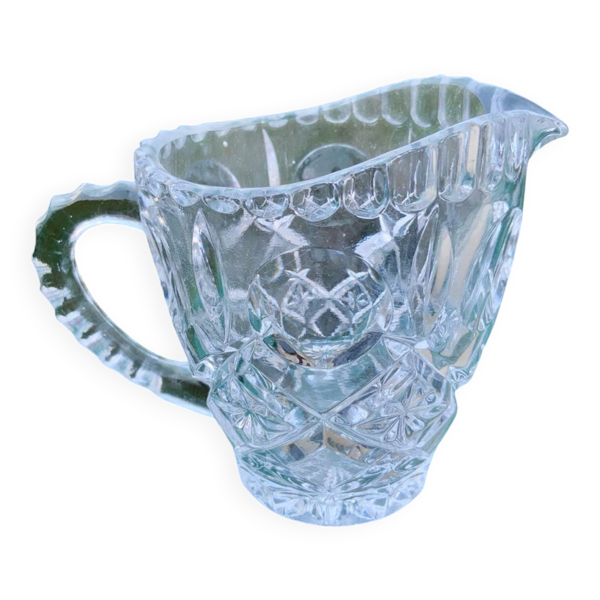Crémier en cristal taillé artisanal - Charme vintage