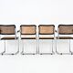 Set of 4 Dining Chairs Style B32 by Marcel Breuer