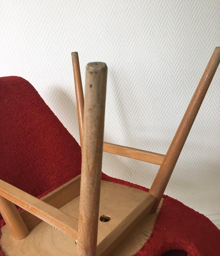 Midcentury hungarian chairs, side chairs by Judit Burian and Erika Szek, 1950s