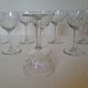8 crystal white wine glasses from Baccarat, model Magenta Grain De Ri.