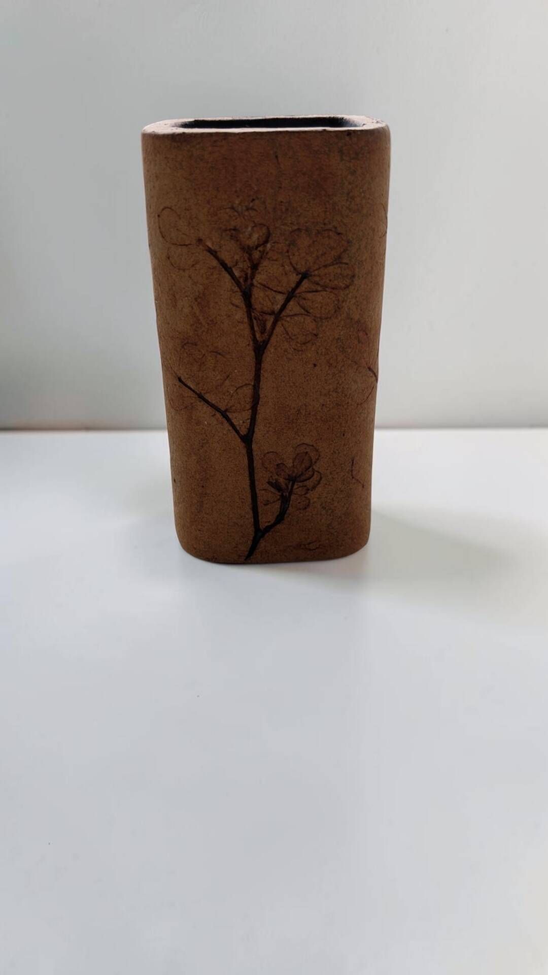 Stoneware vase signed Raymonde Leduc – Vallauris – herbarium decoration – years