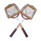 Pair of Tennis rackets vintage Spalding Pancho Gonzales with their presses wooden Dunlop