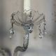 Pair of cut crystal wall sconces in the style of Maydwell and Windle, England, 18th century.