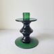 Empoli verde candle holder in green glass