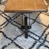 Industrial wood coffee table metal loft oak decoration
