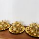 Set of 2 Amazing Golden Sputnik Wall or Flush Lamps by Cosack