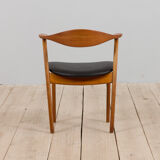 Fauteuil danois en teck massif Erik Kirkegaard années 1950