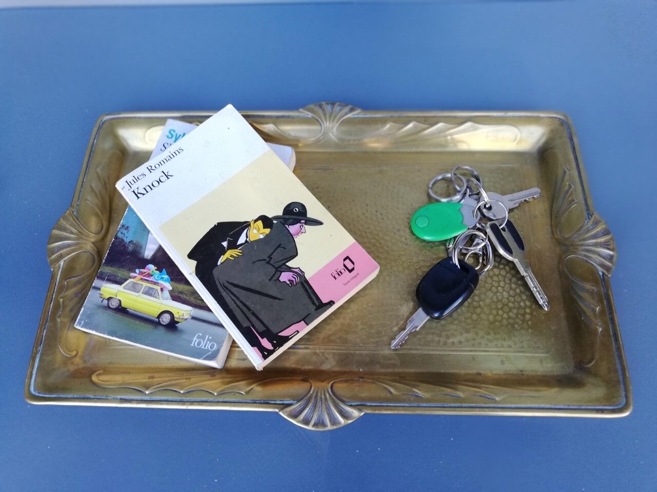 Art Nouveau plateau 1900 copper