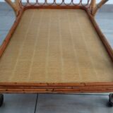 Rattan bar trolley from the 60s