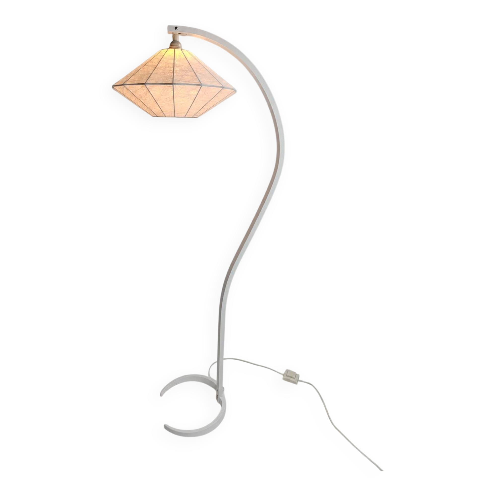 Caprani floor lamp with graphic cocoon shade, Denmark, 1970s