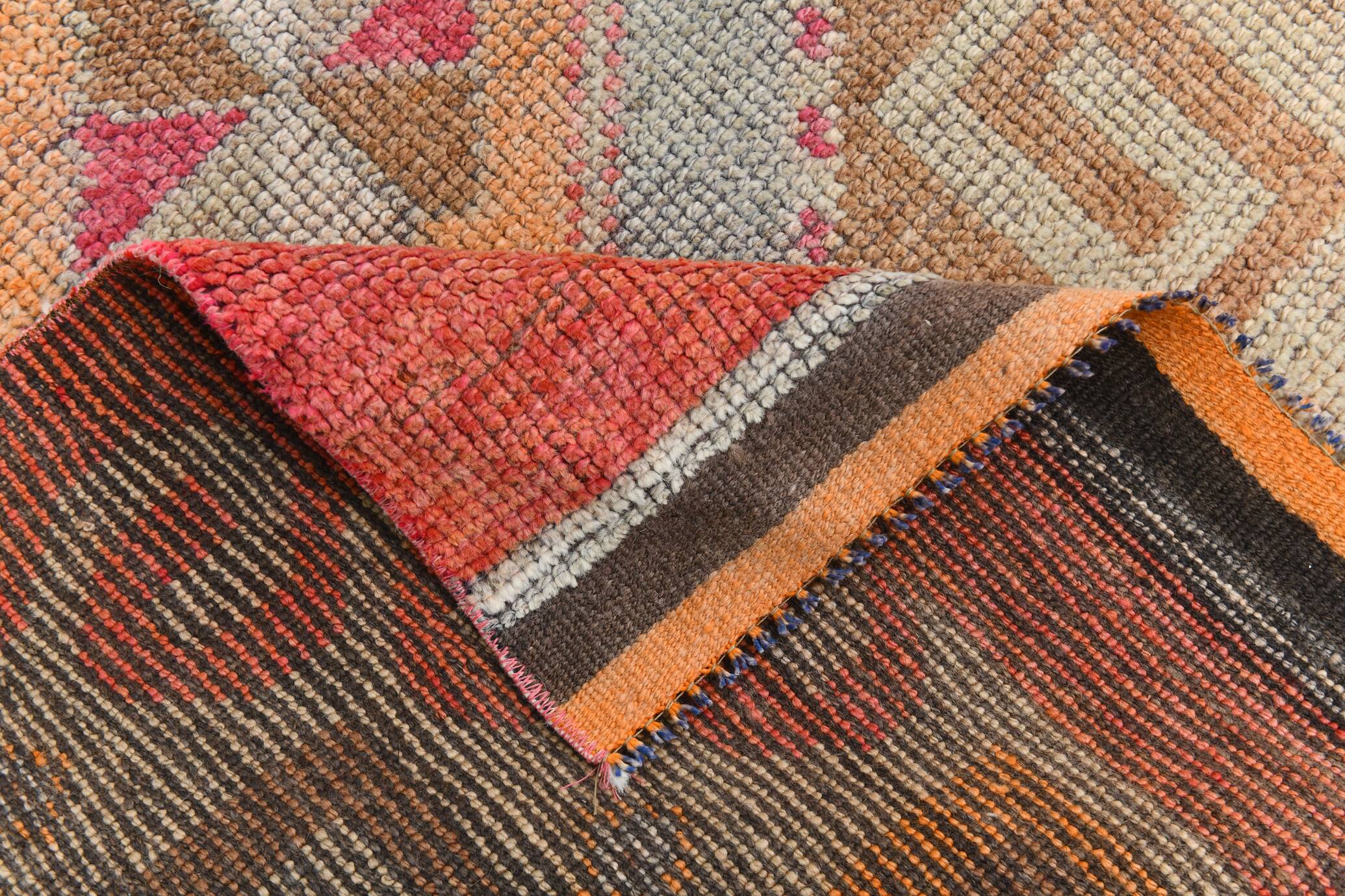 3x12 Super Soft Multicolor Vintage Runner Rug, 91x355Cm