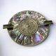 Abalone shell & alpaca ashtray, Mexico, circa 1970s