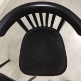 Pair of black bistro chairs
