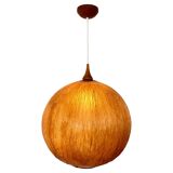 Beautiful design midcentury cocoon resin pendant, 1950s