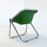 Chaise Plona de Giancarlo Piretti pour Castelli en cuir vert