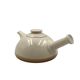 Mid-century Modern cream gres teapot, Franco Bucci Italy ca. 1970