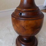 lampe de sol vintage pied en bois tourné