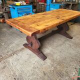 Large solid wood table – carefully restored – 200 x 80 cm